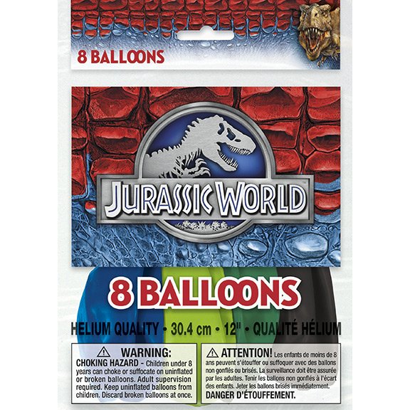 8 Ballons Jurassic World 