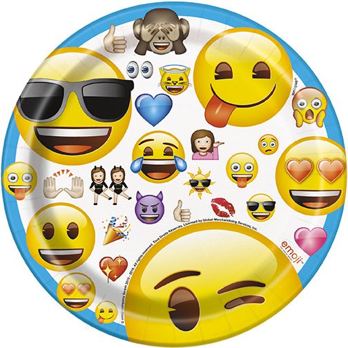 8 Petites Assiettes Emoji Fun 