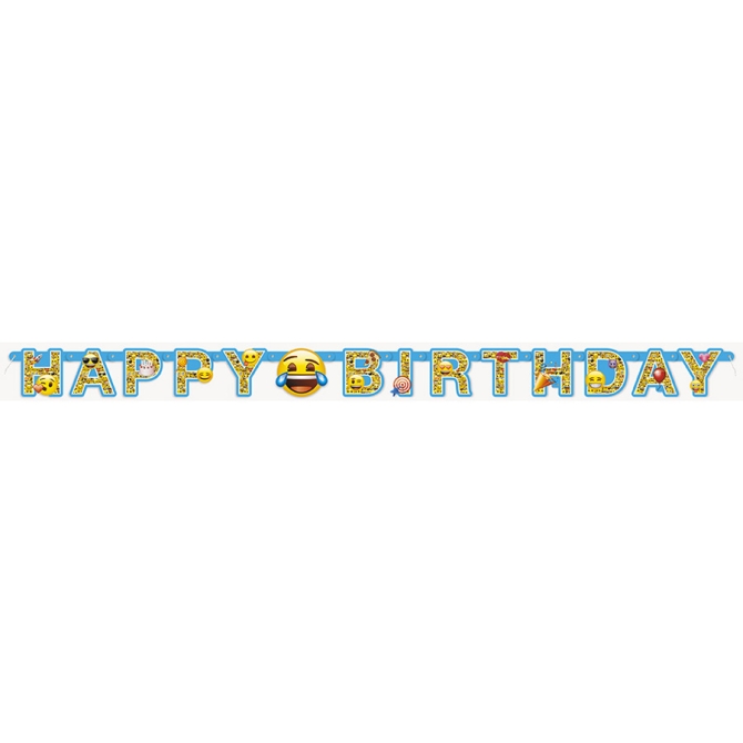 Guirlande Happy Birthday Emoji Fun 