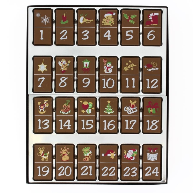 Calendrier Dominos de l Avent en Chocolat dcor 