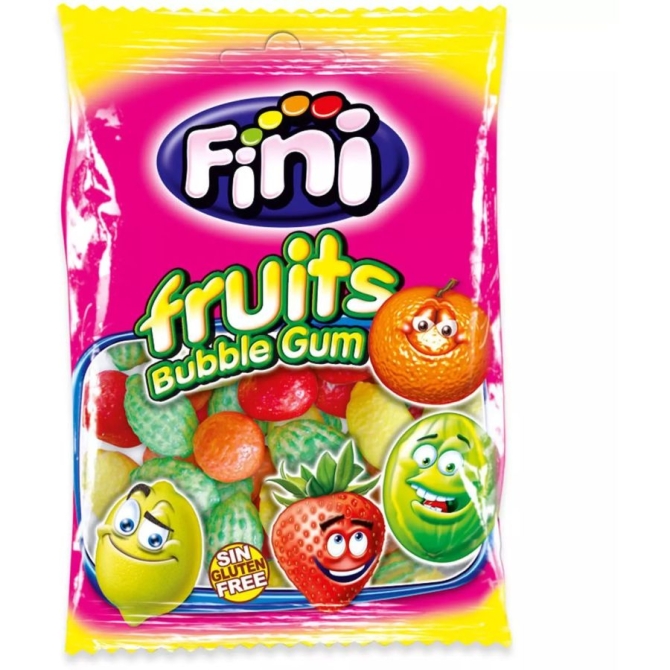 Sachet Bubble Gum Fruits  - 90 g 