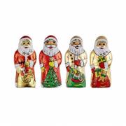 4 Minis Figurine Père Noël en Chocolat au Lait 10g