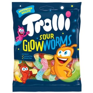 Sachet Trolli Sour Glowworms - 100g
