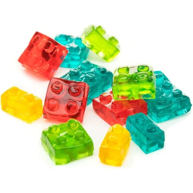 Sachet de Gummies Amos Blocks 4D aux Fruits - 140 g 