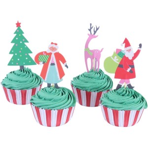 Kit 24 Caissettes et Déco Cupcakes - Atelier du Père Noël