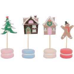 Kit 24 Caissettes et Déco Cupcakes - Village de Noël. n°2