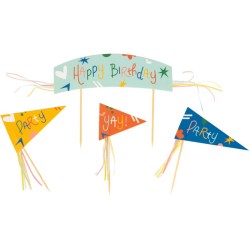 Kit 24 Caissettes et Dco Cupcakes - Happy Birthday. n1