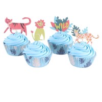 Kit 24 Caissettes et Dco Cupcakes - Animaux de Safari