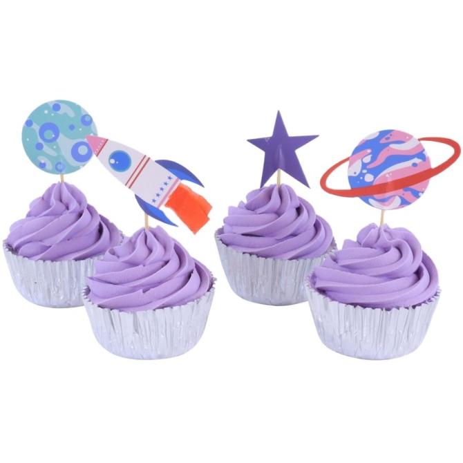 Kit 24 Caissettes et Dco Cupcakes - Espace 