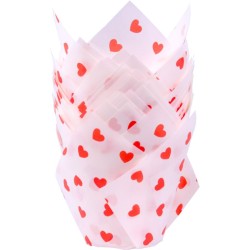 24 Caissettes en forme de Tulipe - Coeurs d Amour. n3
