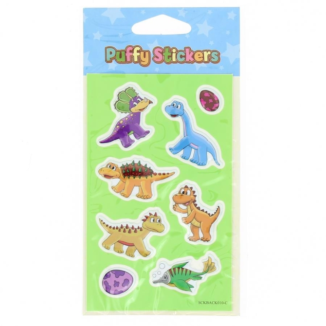 8 Stickers relief Dinosaures 