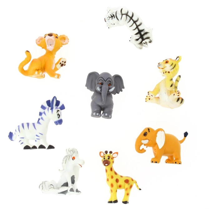 1 Figurine Animal de la jungle (6 cm) - Plastique 