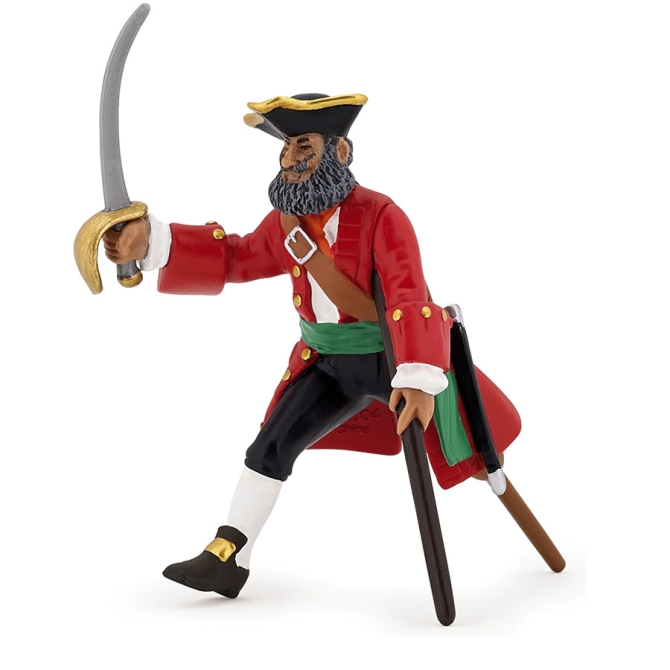 Figurine Capitaine Jambe de Bois Rouge 