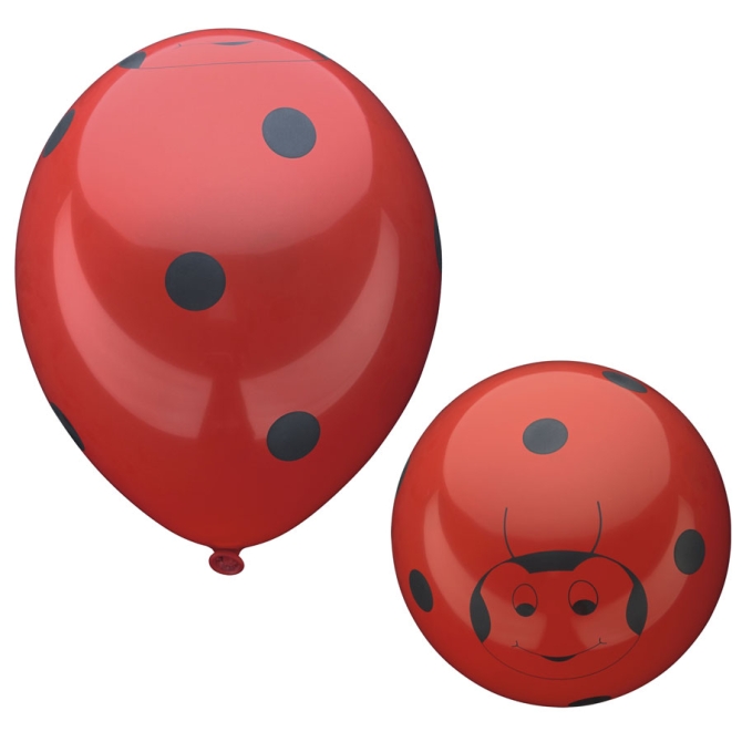 8 Ballons Happy Coccinelle 