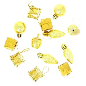 13 Mini Suspensions de Nol Or (2,5 cm)