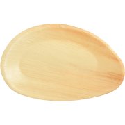 25 Assiettes Ovales (26 cm) - Feuille de Palmier