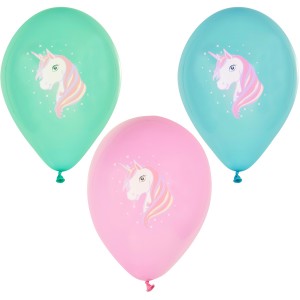 6 Ballons Tendre Licorne