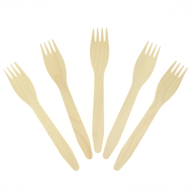 10 Fourchettes en Bois - Biodgradable 