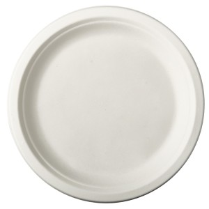 12 Assiettes en Canne  Sucre - Blanc