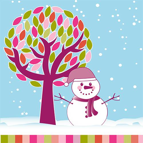 20 Serviettes - Bonhomme de Neige