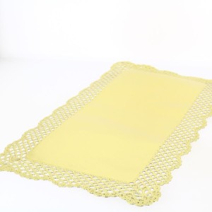 Lot de 4 Dentelles rectangle papier or 40 x 20 cm