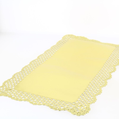 Lot de 4 Dentelles rectangle papier or 40 x 20 cm 