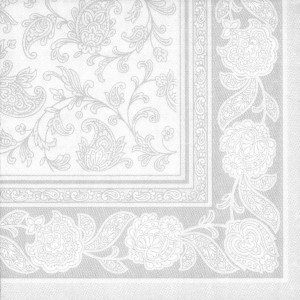 20 Serviettes Royal Collection Ornaments - Blanc