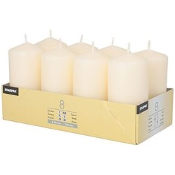 8 Bougies Cylindriques Ø 5 cm - Crème. n°1