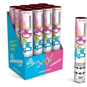 Airboom Lanceur de Confettis Boy or Girl - Rose