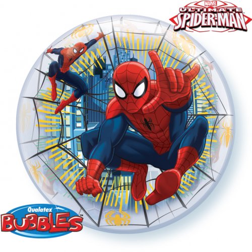 Bubble ballon à plat Spiderman 