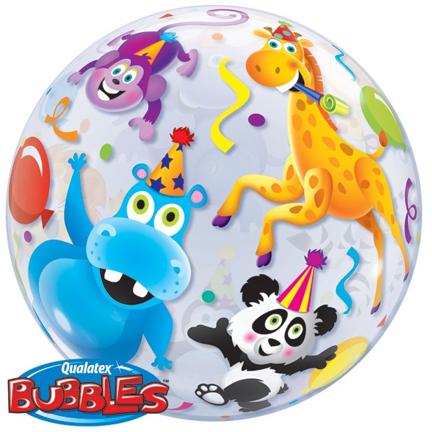 Bubble ballon  plat Animaux en folie 