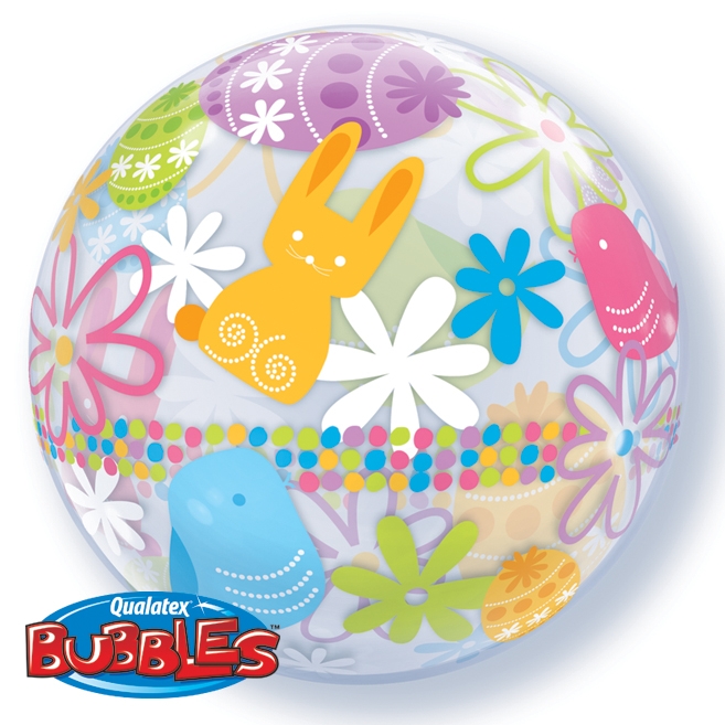 Bubble ballon  plat Poussins et Lapins 