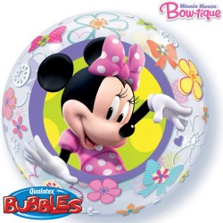 Bubble ballon Gonfl  l Hlium Minnie Flowers. n1