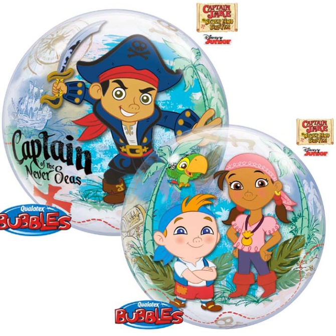Bubble ballon Hlium Captain Jake le Pirate 