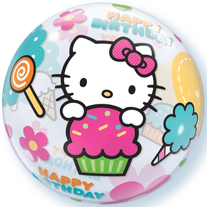 Bubble ballon Hlium Hello Kitty 