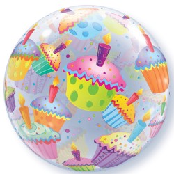 Bubble ballon Gonfl  l Hlium Cupcake. n1