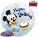 Bubble ballon Gonflé à l Hélium Mickey 1 an. n°1