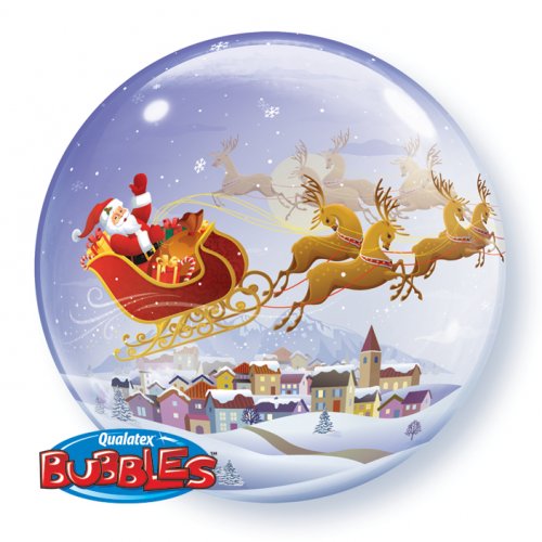 Bubble Ballon Gonflé à l Hélium Père Noel 
