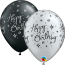 Lot de 50 Ballons Etoiles Noirs et Argents