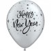 Lot de 25 Ballons Happy New Year Noirs et Argentés. n°1