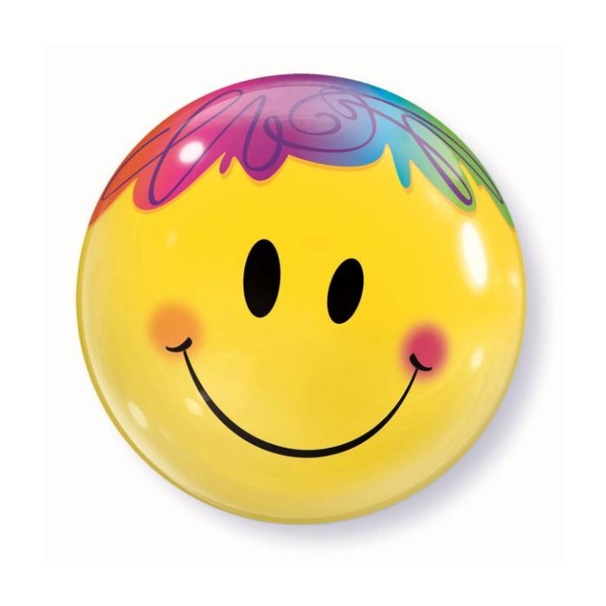 Bubble Ballon  Plat Smiley 