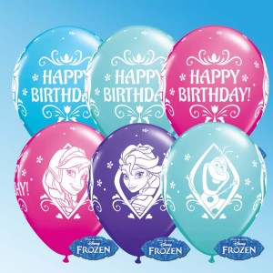 25 Ballons Reine des Neiges