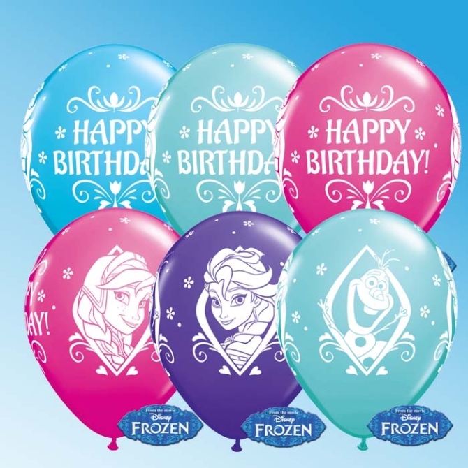 25 Ballons Reine des Neiges 