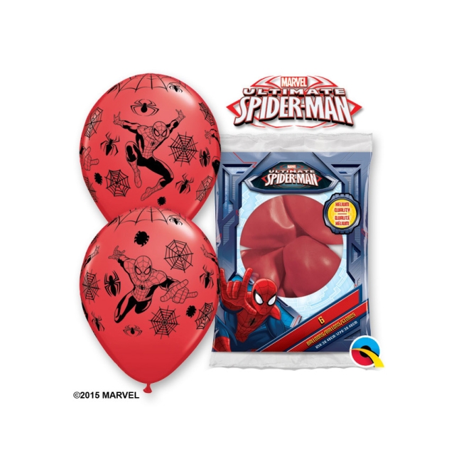 6 Ballons Spiderman 