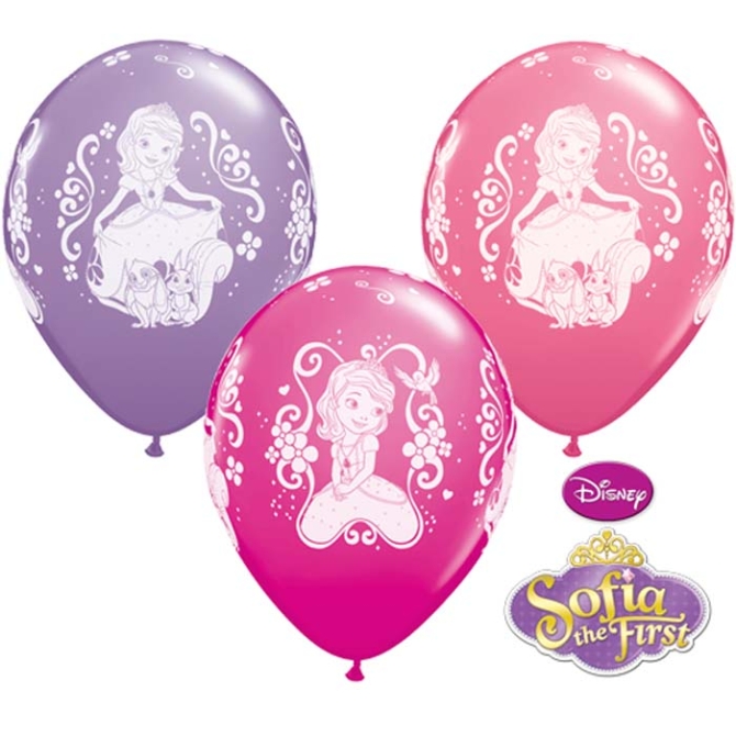 6 Ballons Princesse Sofia 