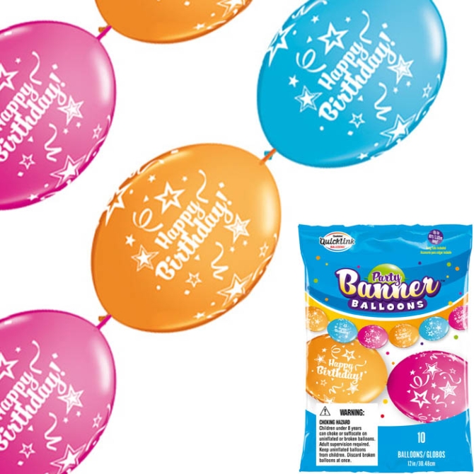 Guirlande Ballons Happy Birthday 