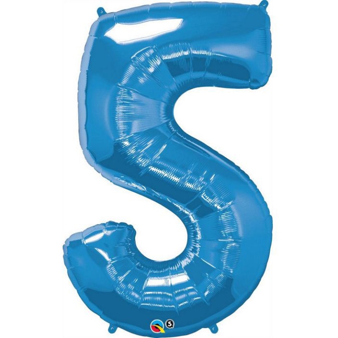 Ballon Gant Chiffre 5 Bleu 