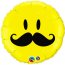 Ballon  Plat Smiley Moustache