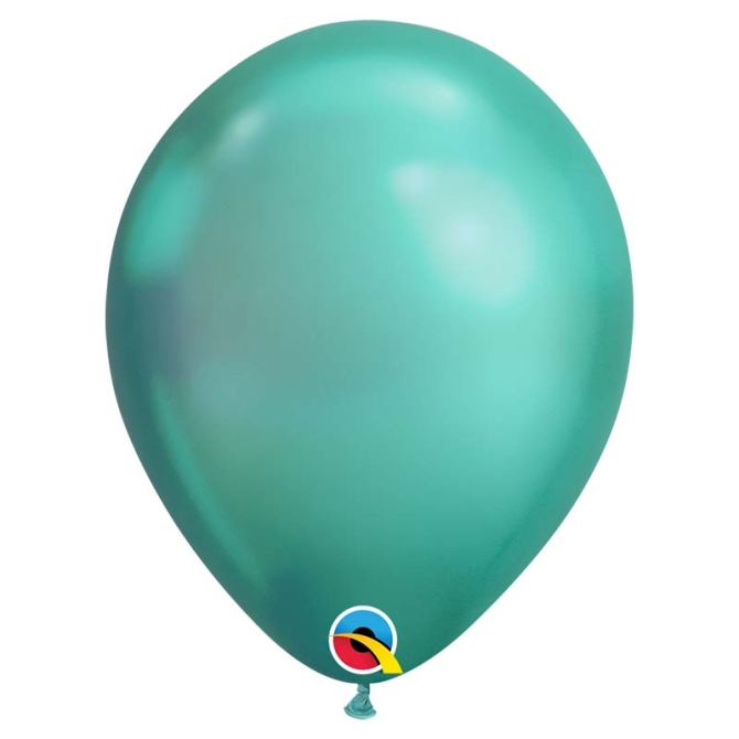 25 Ballons Vert Chrome 