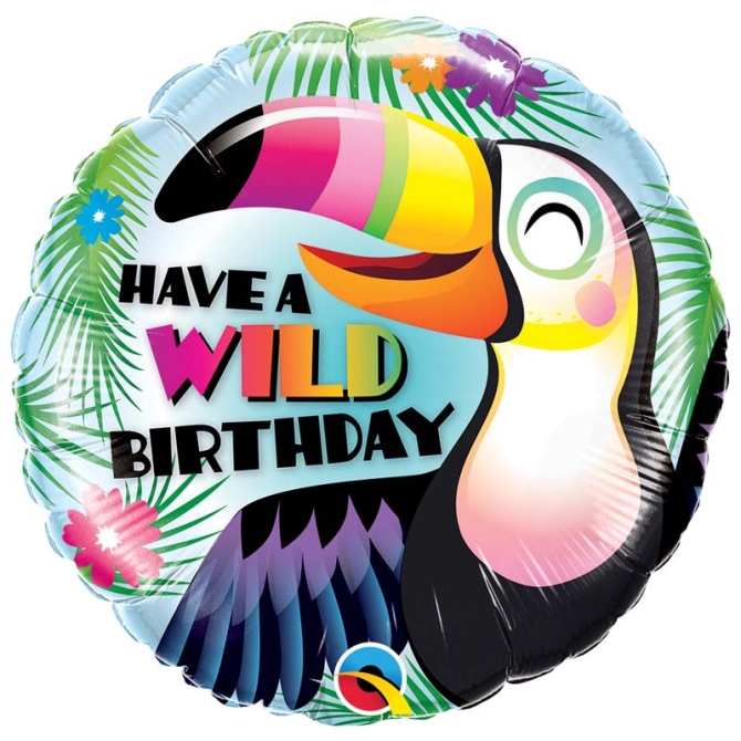 Ballon Gonfl  l Hlium Toucan Wild Birthday 